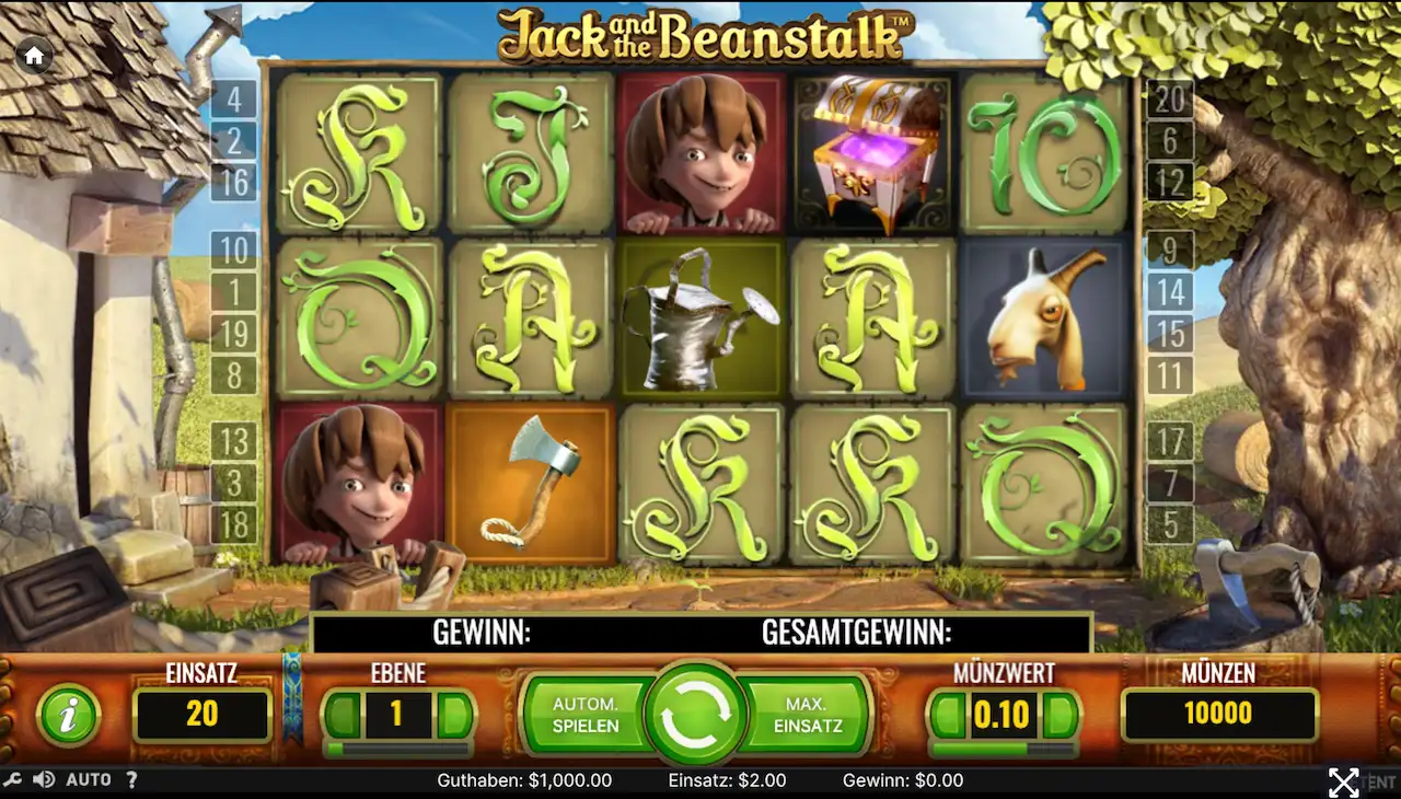 jack and the beanstalk spilleautomat