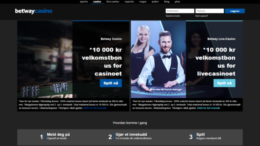 spill hos betway casino her