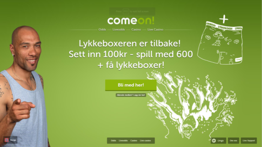Lykkeboxeren til john carew hos ComeOn