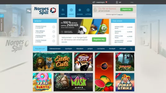 bonus på alle innskudd hos norgesspill casino