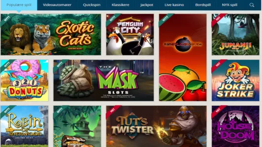 spill hos norgesspill casino