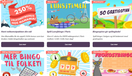 Gratis bingo bonus uten innskudd