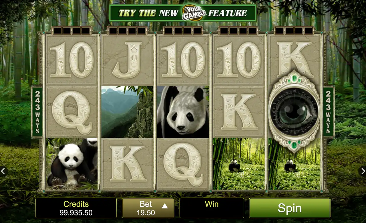 untamed giant panda spilleautomat