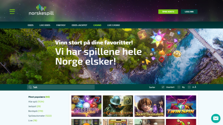 spill hos norskespill casino på nett