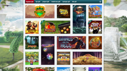 bra spillutvalg hos euroslots casino