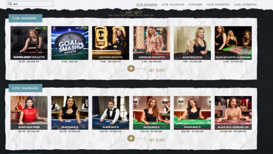 live casino og odds hos superlenny