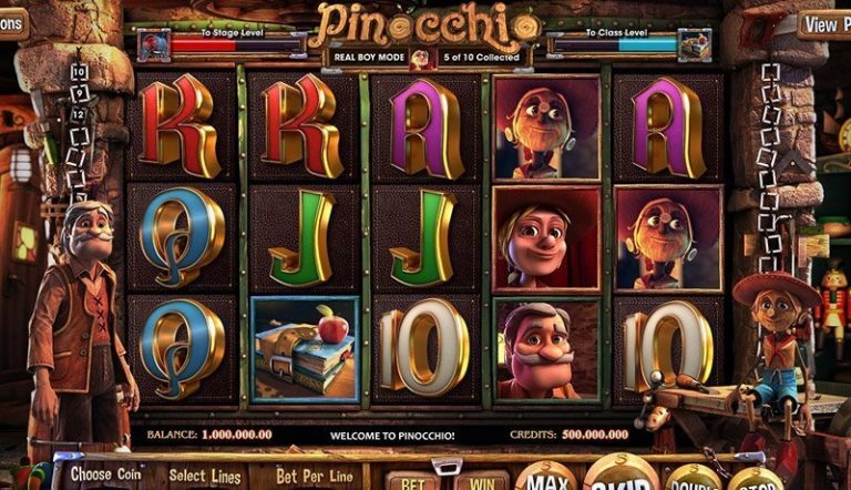 Pinocchio casinotopplisten