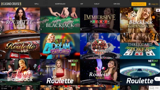 bonus og spill hos casinocruise