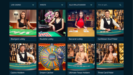 spill live casino hos casinoland