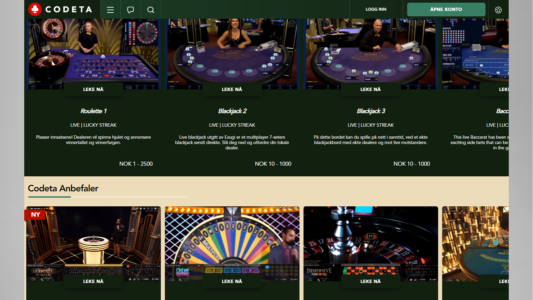 bonuser uten omsetningskrav hos codeta casino