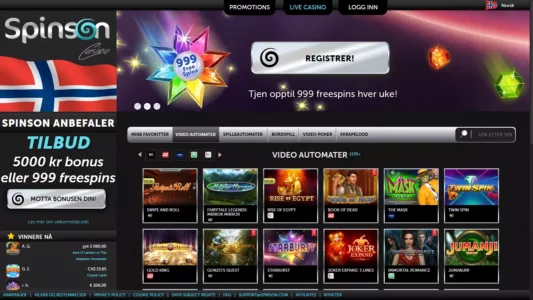 nytt norsk casino spinson