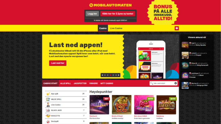 du får bonuser og tilbud hos mobilautomaten casino