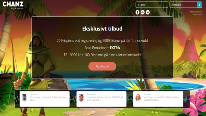 få bonuser og tilbud hos chanz casino