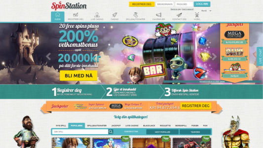 velkomstbonus på spin station casino