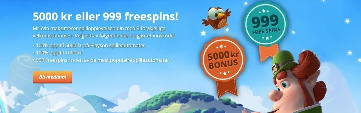 du får en fantastisk casino bonus hos mr win casino