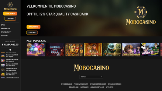spill hos mobocasino