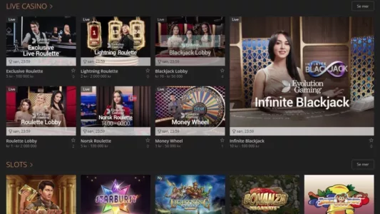spill live casino hos storspiller casino
