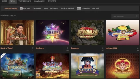 spilleautomater og spill hos storspiller casino