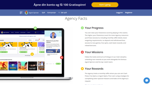 les vår omtale av agentspinner casino