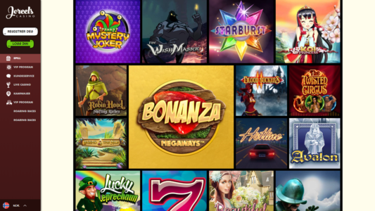 spilleautomater og casinospill hos joreels casino