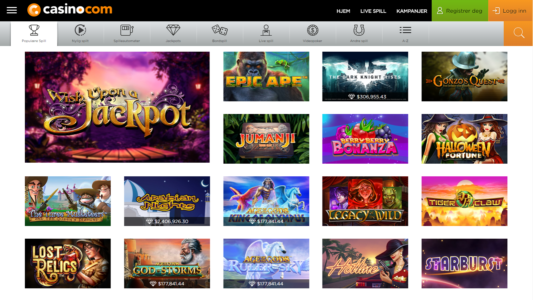 spill hos ærverdige casino.com