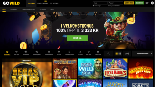 nettcasinoet gowild casino byr på mange gode spill