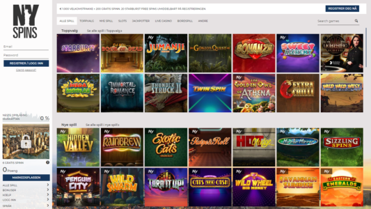 du finner mange gode spill hos nyspins casino