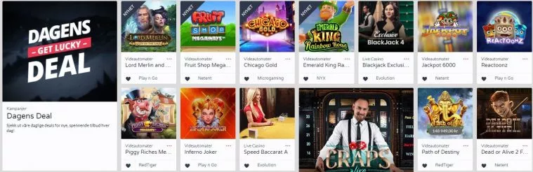 getlucky casino omtale