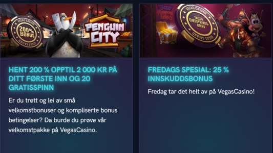 kampanjer hos vegascasino