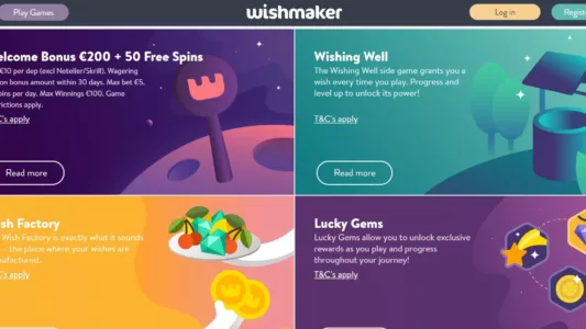 Skjermbilde av Wishmaker Casino Kampanjer