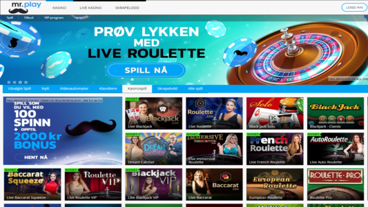 prøv lykken hos mr.play casino