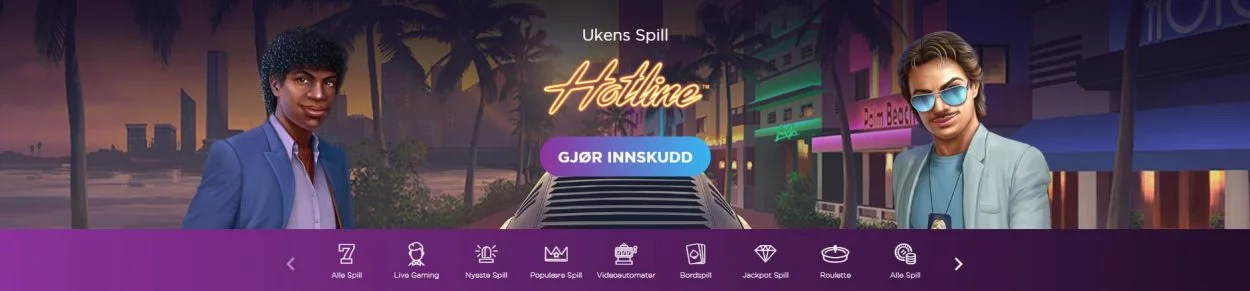 spilleautomater og casino spill hos genesis casino