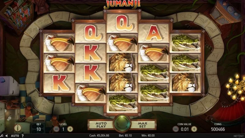 Jumanji spilleautomat Netent Screenshot