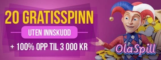 OlaSpill Casino bonus og gratisspinn