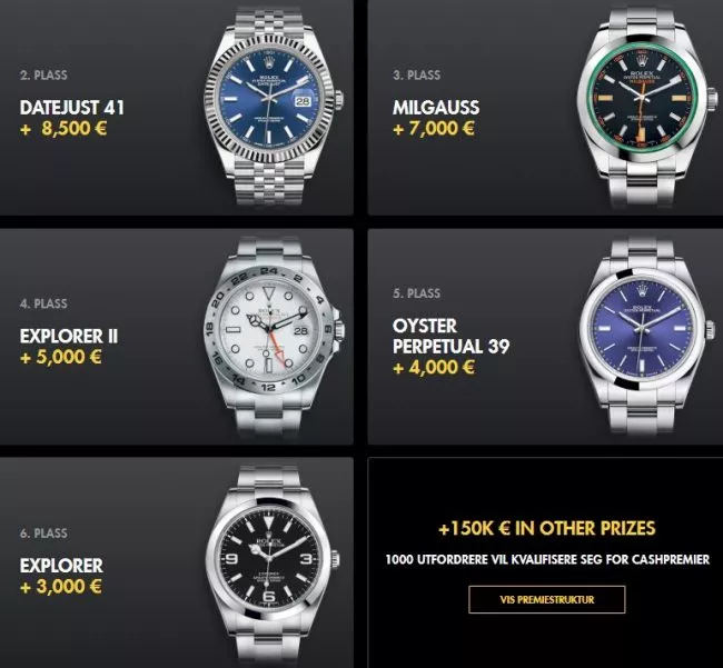 Zlatan Challenge VM - Vinn Rolex klokker