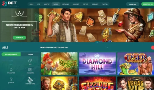 22bet casino omtale