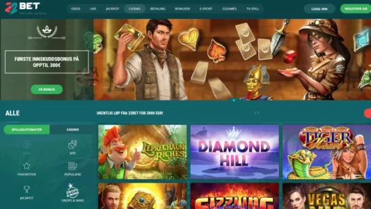 22bet casino omtale