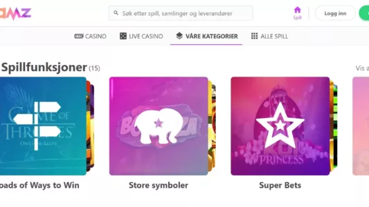 les vår omtale av det nye nettcasinoet dreamz casino