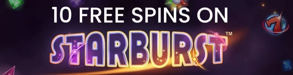 10 freespins på Starburst hos Slotsino Casino