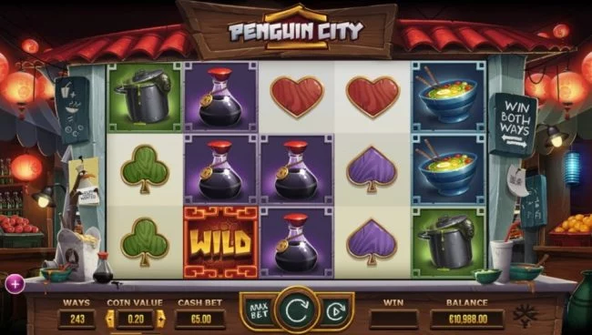 Penguin City spilleautomat fra Yggdrasil