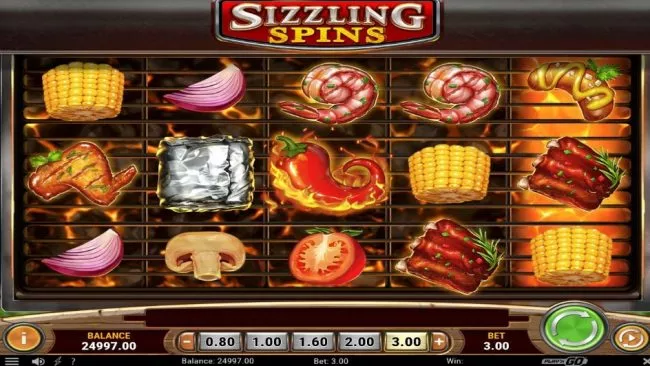Sizzling Spins Play n Go Spilleautomat