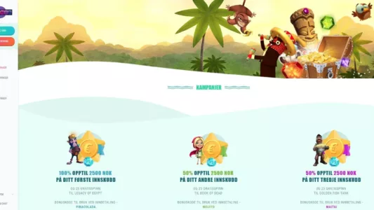 Skjermbilde av Spinia Casino Kampanjer