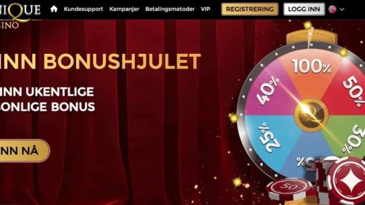 spinn bonushjul hos unique casino