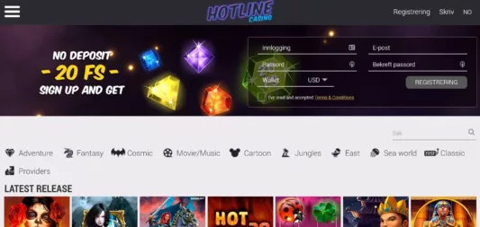 Hotline Casino lobby