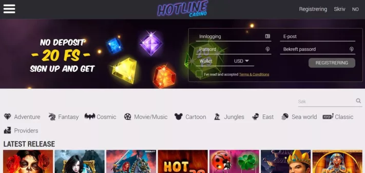 Hotline Casino lobby