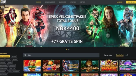 spill med bonuser hos casinoet 7gods