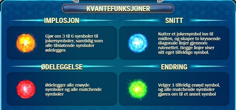 Funksjoner i Reactoonz Slot