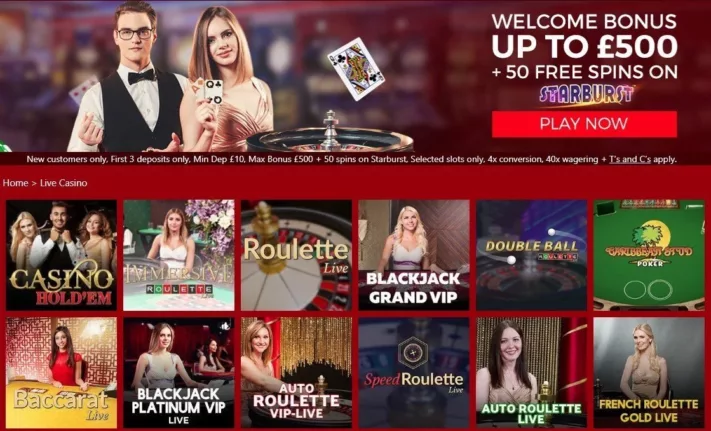 Live Casino hos RedSpins Casino