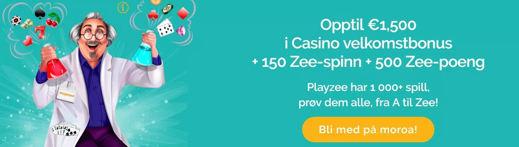 PlayZee Casino velkomstbonus