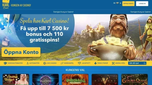 Skjermbilde av Karl Casino